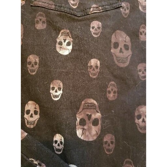 Royal Bones Jeans Purple Skulls Size 19 - Picture 2 of 6